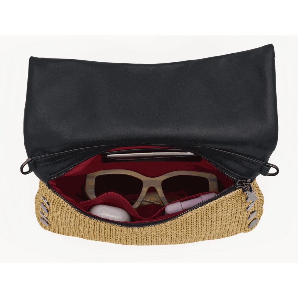Hammitt NEW VIP Noir Smooth Raffia/Gunmetal - Picture 5 of 9